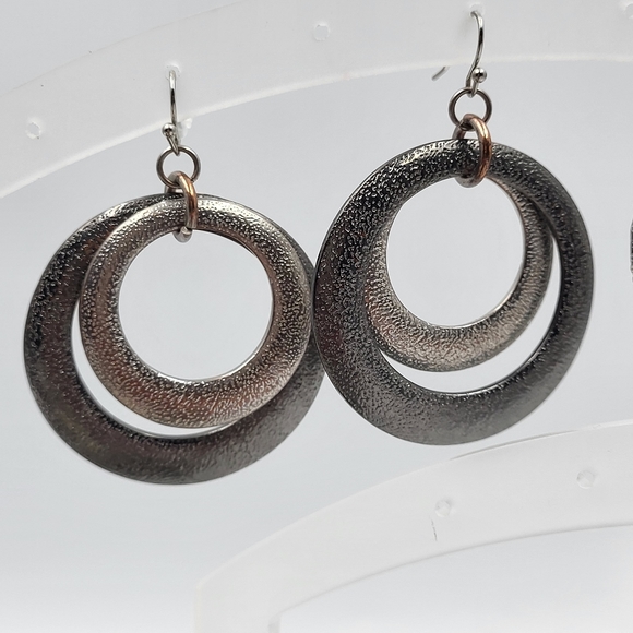4 Pair - Black & Silver Sparkly Earrings Package - Picture 5 of 7